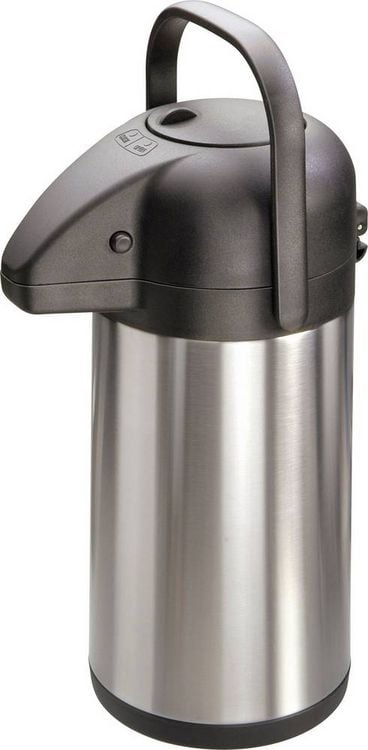 Produktbild: MATO interpr&auml;sent Thermokanne Edelstahl (geb&uuml;rstet), Schwarz 1.9l 4177
