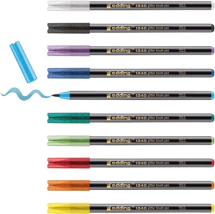 Produktbild: edding 1340 glitzer Pinselstift 10er Set