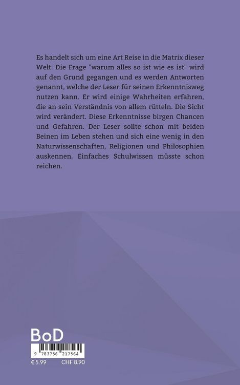 Produktbild: Weil es so ist wie es ist, ist es so wie es ist