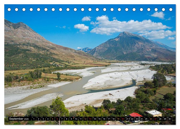 Produktbild: Landschaften in Albanien (Tischkalender 2026 DIN A5 quer), CALVENDO Monatskalender