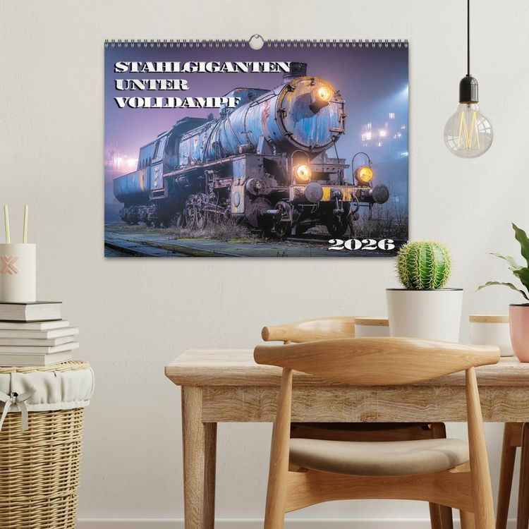 Produktbild: Stahlgiganten unter Dampf (Wandkalender 2026 DIN A3 quer), CALVENDO Monatskalender