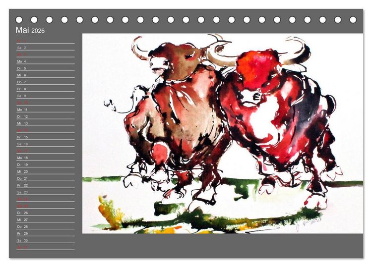 Produktbild: Sternbild Stier (Tischkalender 2026 DIN A5 quer), CALVENDO Monatskalender