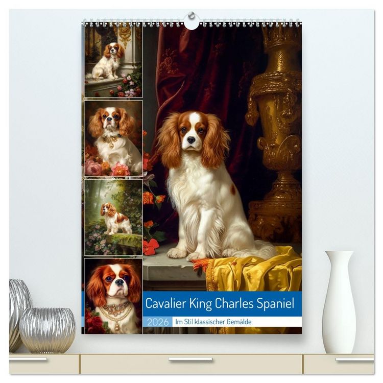 Produktbild: Cavalier King Charles Spaniel (hochwertiger Premium Wandkalender 2026 DIN A2 hoch), Kunstdruck in Hochglanz