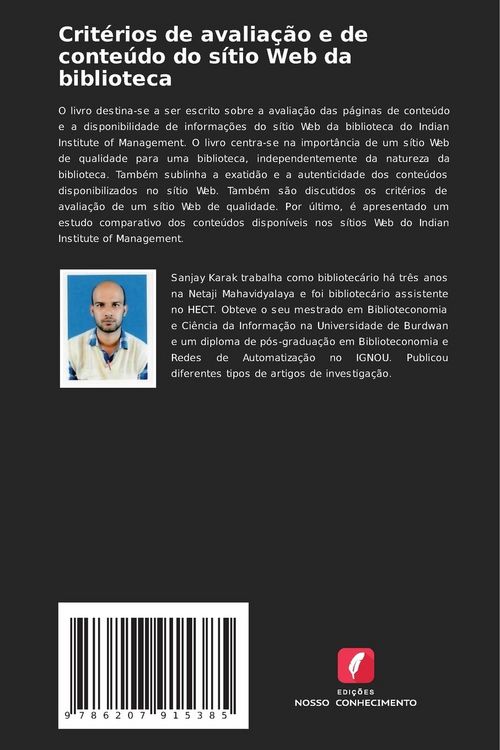 Produktbild: Crit&eacute;rios de avalia&ccedil;&atilde;o e de conte&uacute;do do s&iacute;tio Web da biblioteca