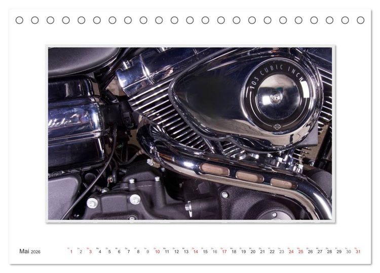 Produktbild: Emotionale Momente: Harley Davidson - Wide Glide (Tischkalender 2026 DIN A5 quer), CALVENDO Monatskalender
