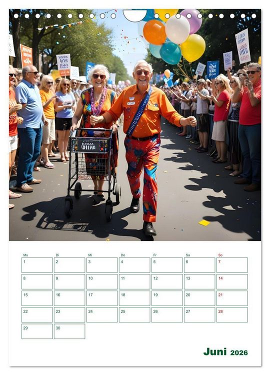 Produktbild: Alt, aber oho - Graue Haare, bunte Abenteuer (Wandkalender 2026 DIN A4 hoch), CALVENDO Monatskalender