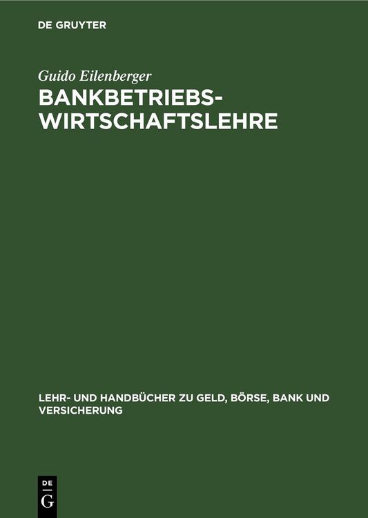 Produktbild: Bankbetriebswirtschaftslehre
