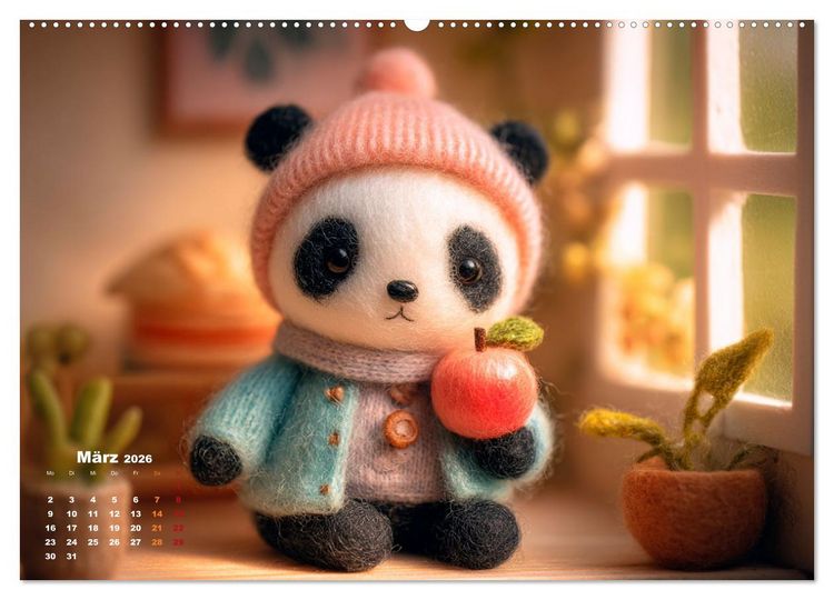 Produktbild: Tierisch flauschige Abenteuerreise (hochwertiger Premium Wandkalender 2026 DIN A2 quer), Kunstdruck in Hochglanz