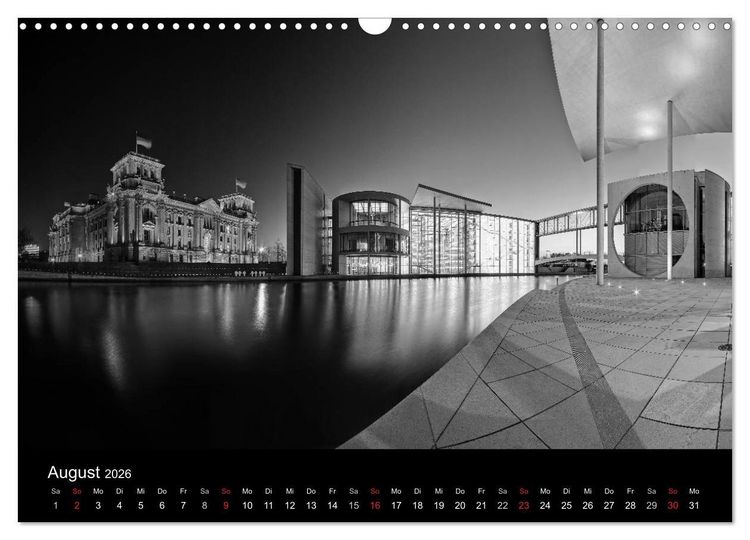 Produktbild: Berlin Monochrome (Wandkalender 2026 DIN A3 quer), CALVENDO Monatskalender
