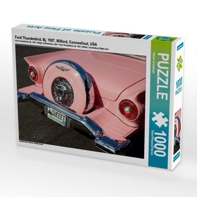 Produktbild: CALVENDO Puzzle Ford Thunderbird, Bj. 1957, Milford, Connecticut, USA | 1000 Teile Lege-Gr&ouml;&szlig;e 64x48cm Foto-Puzzle f&uuml;r gl&uuml;ckliche Stunden