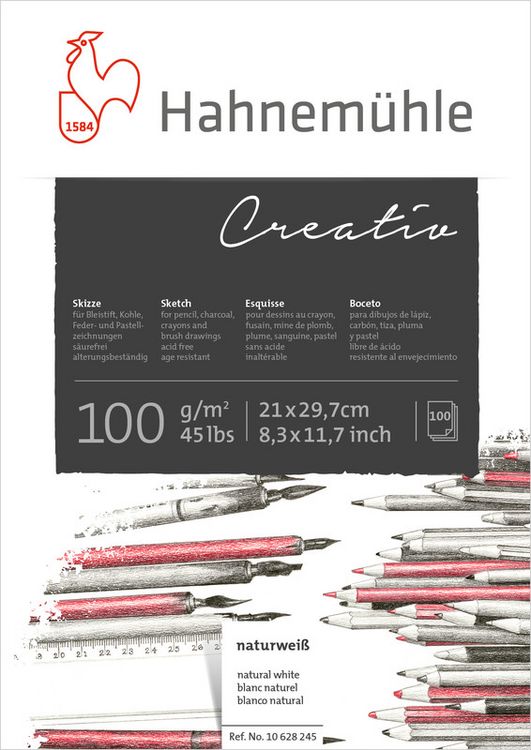 Produktbild: Hahnem&uuml;hle Papier Creativ, DIN A 4, 100 g/m&sup2;