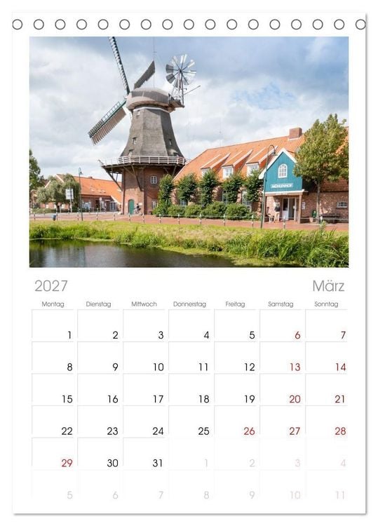 Produktbild: Tischplaner 2027 - Radland Deutschland - Niedersachsen (A5 Tischkalender zum Aufstellen) CALVENDO