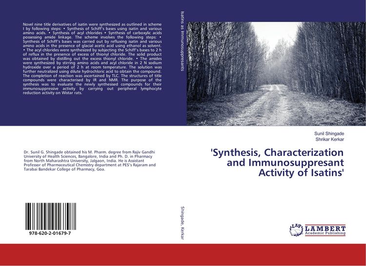 Produktbild: 'Synthesis, Characterization and Immunosuppresant Activity of Isatins'