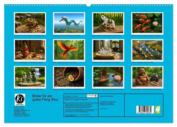 Produktbild: Bilder f&uuml;r ein gutes Feng Shui (hochwertiger Premium Wandkalender 2026 DIN A2 quer), Kunstdruck in Hochglanz
