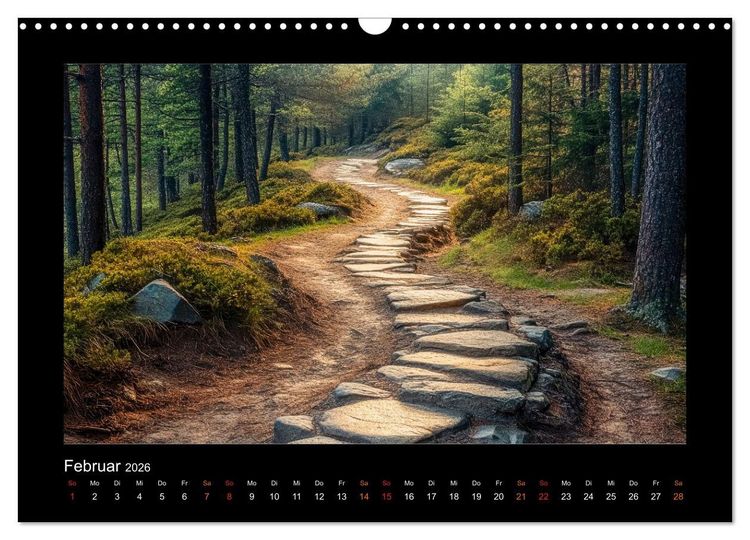 Produktbild: Geheimnisvolle Wege (Wandkalender 2026 DIN A3 quer), CALVENDO Monatskalender