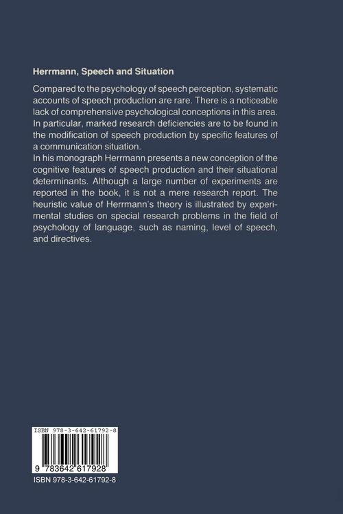 Produktbild: Speech and Situation