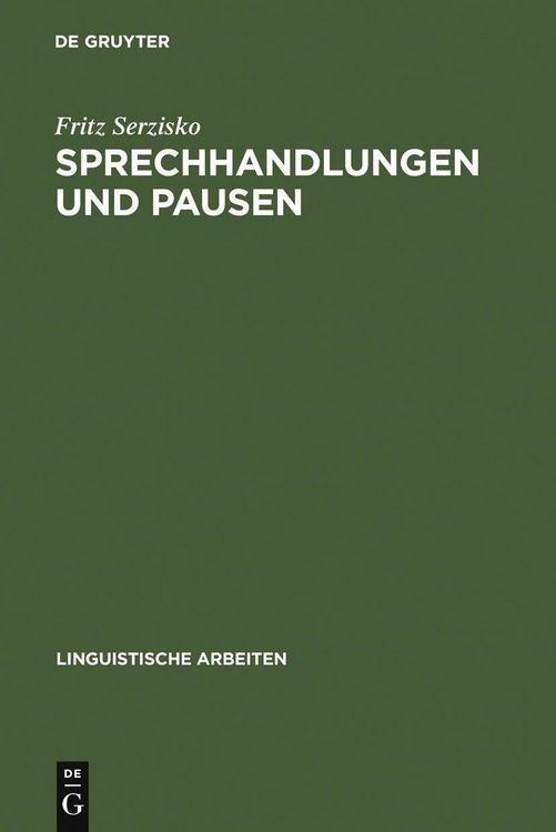 Produktbild: Sprechhandlungen und Pausen