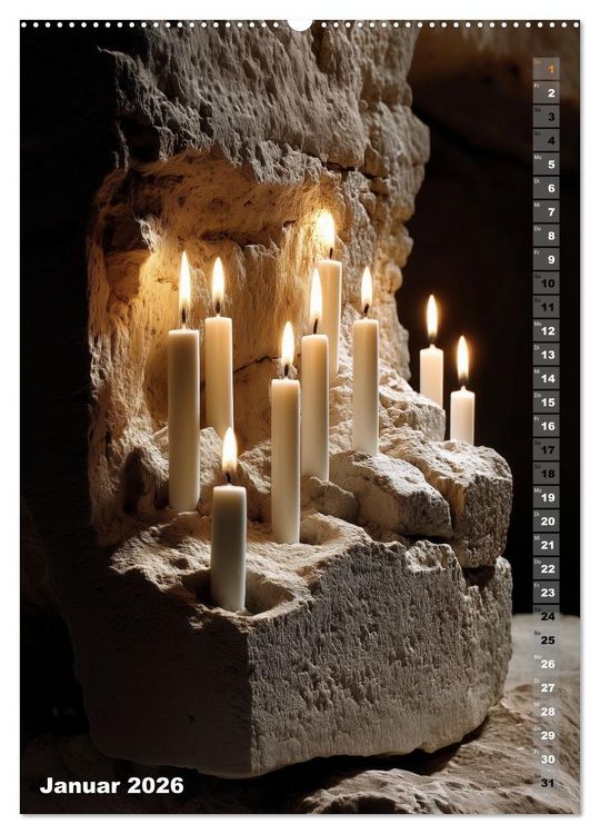Produktbild: Kerzenwelt (Wandkalender 2026 DIN A2 hoch), CALVENDO Monatskalender
