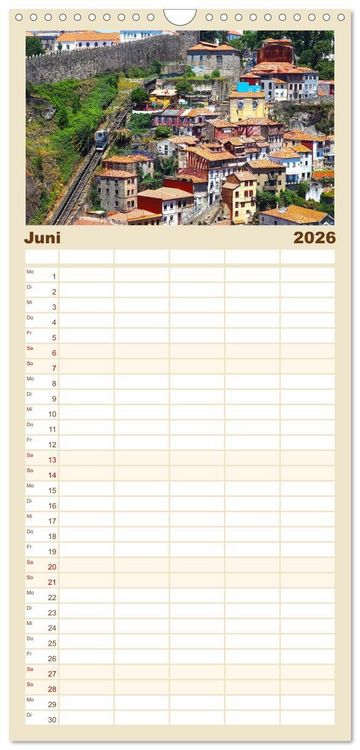 Produktbild: Familienplaner 2026 - Bom Dia Sch&ouml;nes Porto mit 5 Spalten (Wandkalender, 21 x 45 cm) CALVENDO