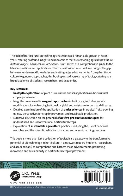 Produktbild: Biotechnological Advances in Horticultural Crops