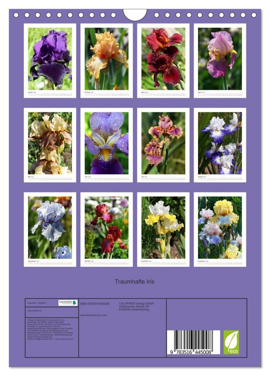 Produktbild: Traumhafte Iris (Wandkalender 2026 DIN A4 hoch), CALVENDO Monatskalender