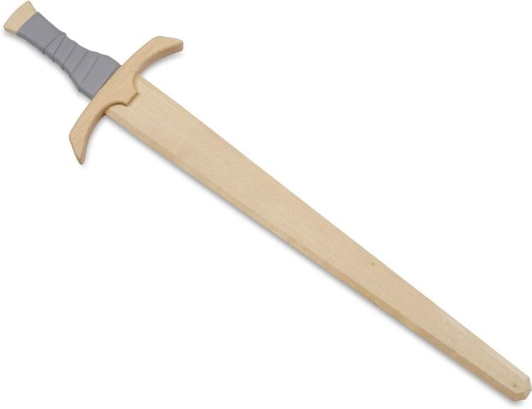 Produktbild: BestSaller 1105 - Schwert Schwertleite, Birke, 56cm, Holz-Schwert, Griff mit grauer Kunstlederwickelung