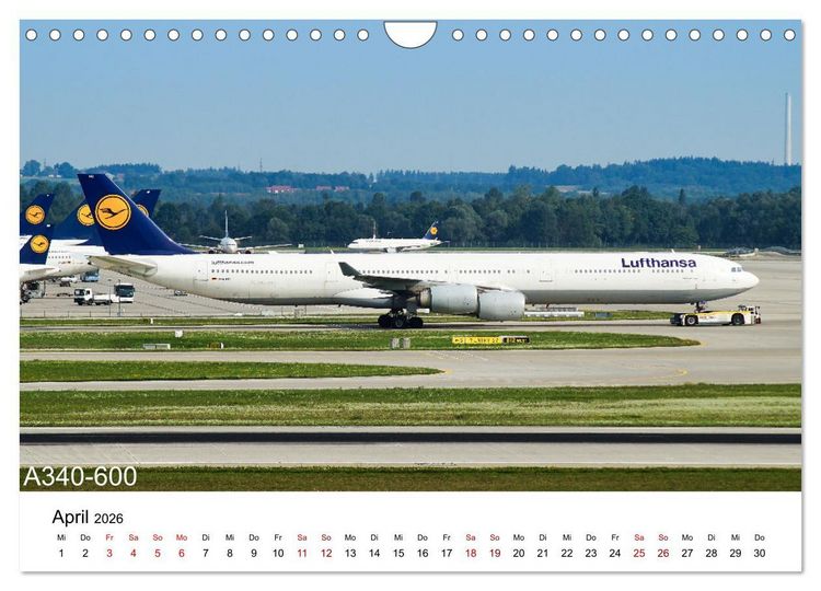 Produktbild: Flugzeuge von Airbus (Wandkalender 2026 DIN A4 quer), CALVENDO Monatskalender