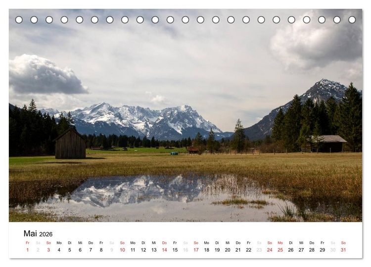 Produktbild: Zugspitz-Impressionen (Tischkalender 2026 DIN A5 quer), CALVENDO Monatskalender