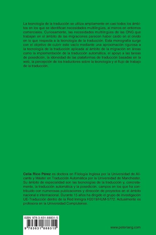 Produktbild: Tecnolog&iacute;as de la traducci&oacute;n en el &aacute;mbito de las migraciones