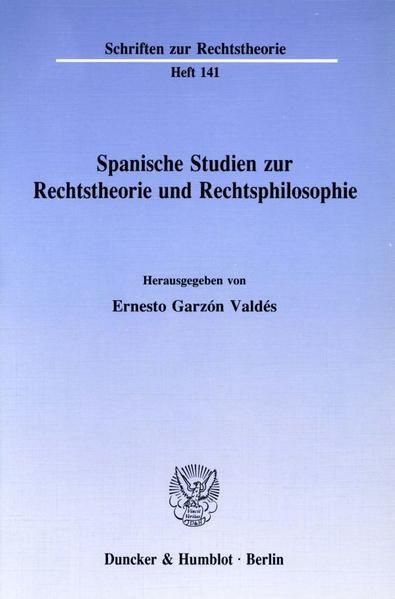Produktbild: Spanische Studien zur Rechtstheorie und Rechtsphilosophie.