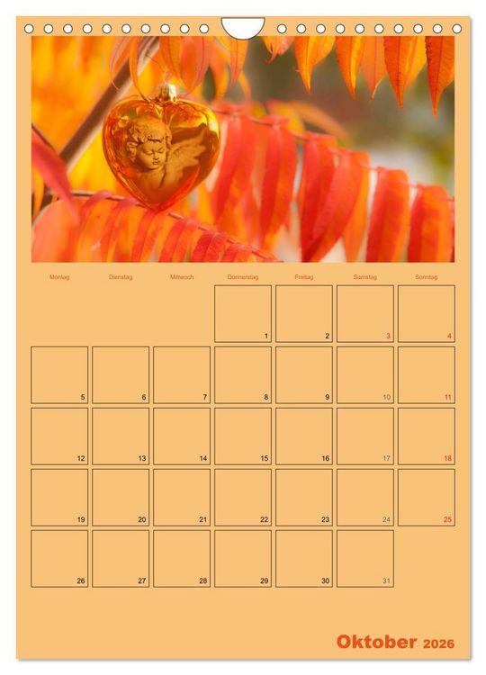 Produktbild: Monatsplaber f&uuml;r flei&szlig;ige Engel (Wandkalender 2026 DIN A4 hoch), CALVENDO Monatskalender