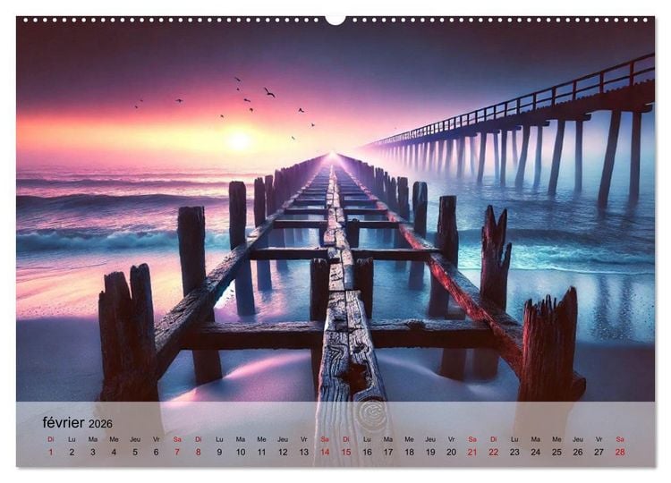 Produktbild: Chemins vers la mer (Calendrier mural 2026 DIN A2 vertical), CALVENDO calendrier mensuel