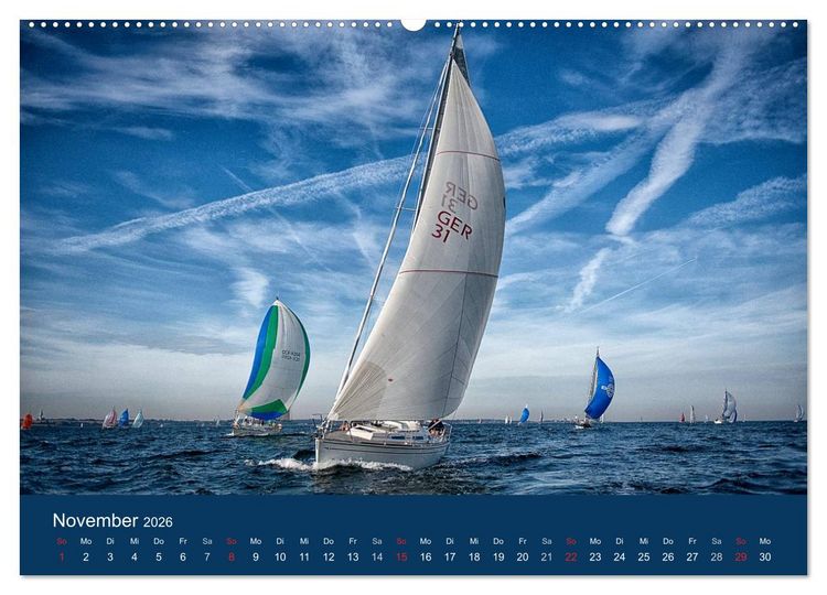 Produktbild: Segelregatta (Wandkalender 2026 DIN A2 quer), CALVENDO Monatskalender