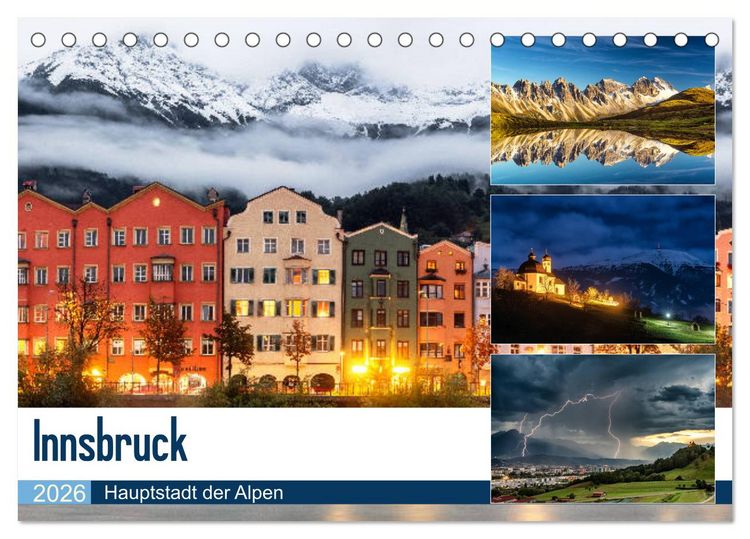 Produktbild: Innsbruck - Hauptstadt der Alpen (Tischkalender 2026 DIN A5 quer), CALVENDO Monatskalender
