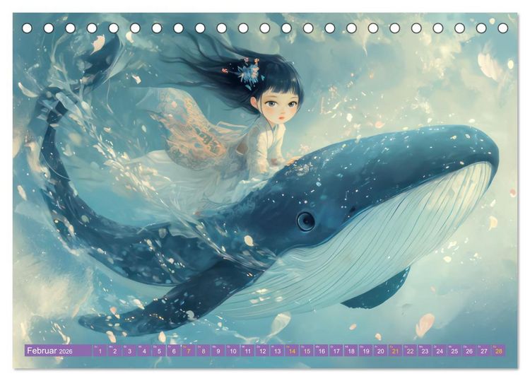 Produktbild: Winterliche Fantasie Anim&eacute; (Tischkalender 2026 DIN A5 quer), CALVENDO Monatskalender