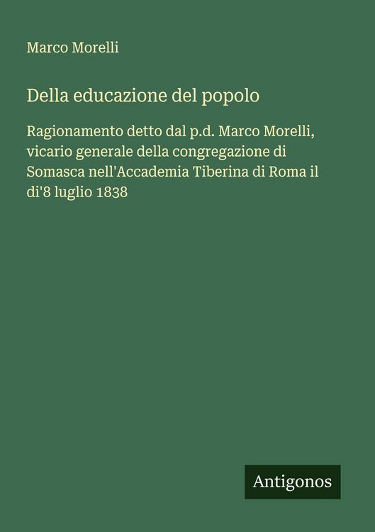 Produktbild: Della educazione del popolo