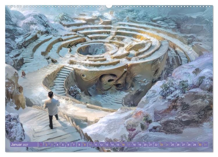 Produktbild: Treppenlabyrinthe &ndash; Die Suche nach dem Weg (Wandkalender 2027 DIN A2 quer), CALVENDO Monatskalender
