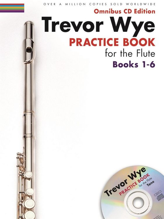 Produktbild: Trevor Wye: Practice Book for the Flute - Books 1 to 6 (Omnibus CD Edition) Flute Technique Sheet Music Instruction Book Intermediate to Advanced Level for Students and Independent Practice