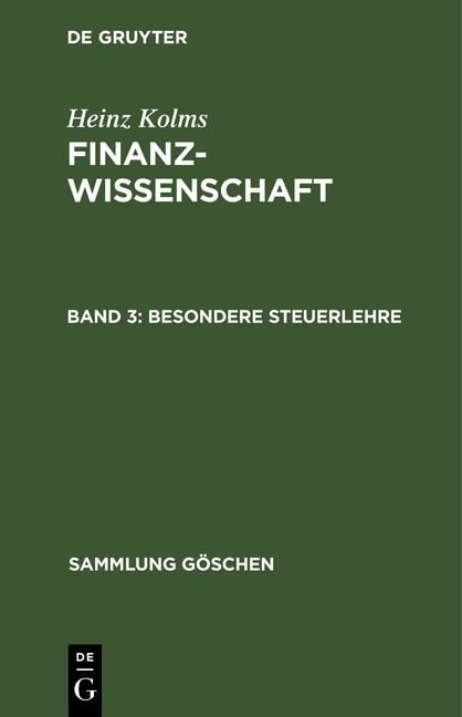 Produktbild: Besondere Steuerlehre