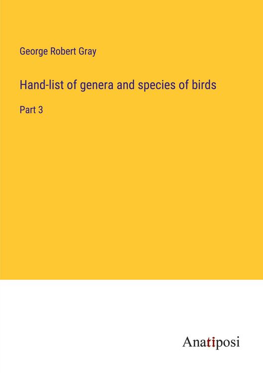 Produktbild: Hand-list of genera and species of birds
