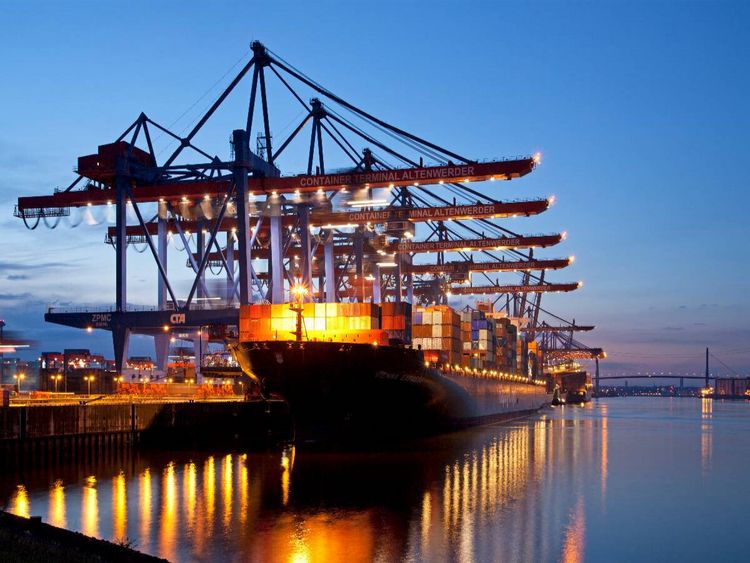 Produktbild: CALVENDO Puzzle Container-Terminal, Hamburg | 1000 Teile Lege-Gr&ouml;&szlig;e 64x48cm Foto-Puzzle f&uuml;r gl&uuml;ckliche Stunden