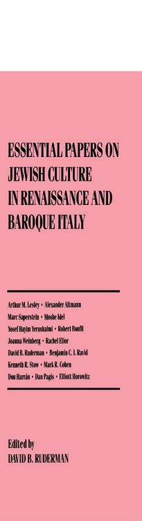 Produktbild: Essential Paper on Jewish Culture in Renaissance and Baroque Italy