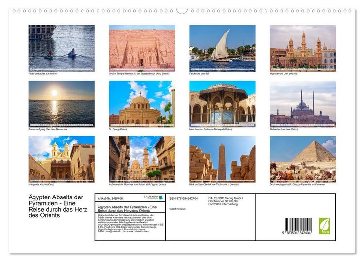 Produktbild: &Auml;gypten Abseits der Pyramiden - Eine Reise durch das Herz des Orients (hochwertiger Premium Wandkalender 2027 DIN A2 quer), Kunstdruck in Hochglanz