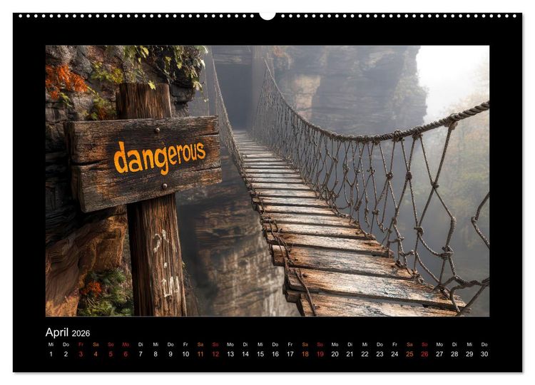 Produktbild: Abenteuerliche Wege (hochwertiger Premium Wandkalender 2026 DIN A2 quer), Kunstdruck in Hochglanz
