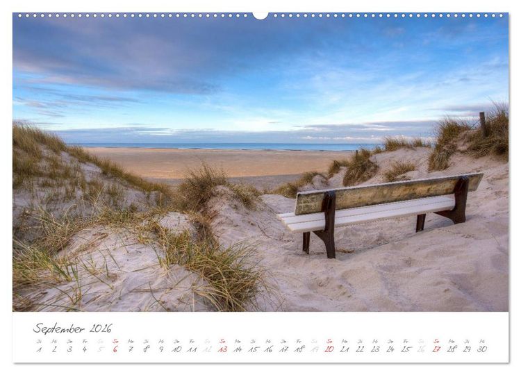 Produktbild: Amrum - Eine farbenfrohe Insellandschaft (hochwertiger Premium Wandkalender 2026 DIN A2 quer), Kunstdruck in Hochglanz