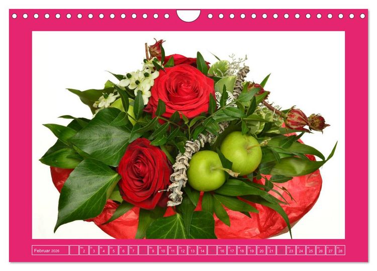 Produktbild: F&uuml;r jeden Monat ein Dankesch&ouml;n an Dich! - 12 Blumenstr&auml;u&szlig;e (Wandkalender 2026 DIN A4 quer), CALVENDO Monatskalender