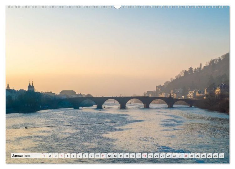 Produktbild: Romantisches Heidelberg &ndash; 12 Traummotive voller Magie und Geschichte (hochwertiger Premium Wandkalender 2026 DIN A2 quer), Kunstdruck in Hochglanz