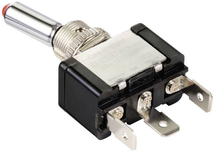 Produktbild: TRU COMPONENTS TC-11193840 Kippschalter 12 V/DC 20A 1 x Aus/Ein rastend 1St.