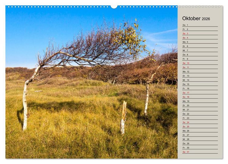 Produktbild: NORDERNEY Geburtstagskalender mit Planerfunktion (hochwertiger Premium Wandkalender 2026 DIN A2 quer), Kunstdruck in Hochglanz