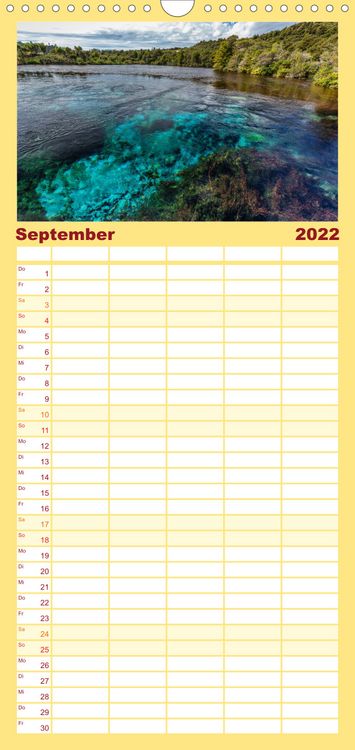 Produktbild: Familienplaner Neuseeland - Attraktiver S&uuml;den (Wandkalender 2022 , 21 cm x 45 cm, hoch)